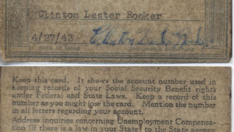 Historic Social Security card representing 2027 COLA benefit increase