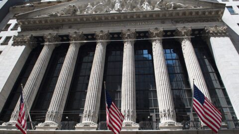 Trading screens at a stock exchange