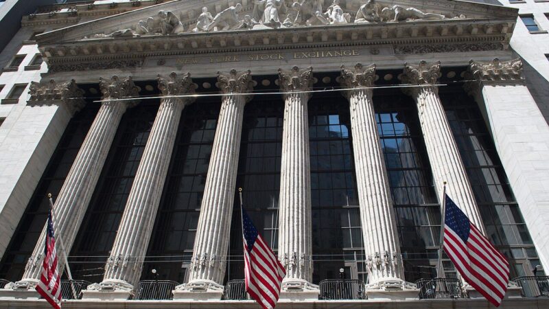 Trading screens at a stock exchange