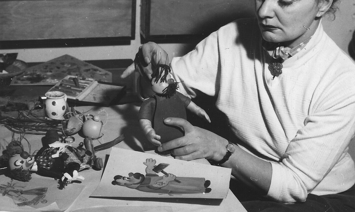 A clay animation production in a studio