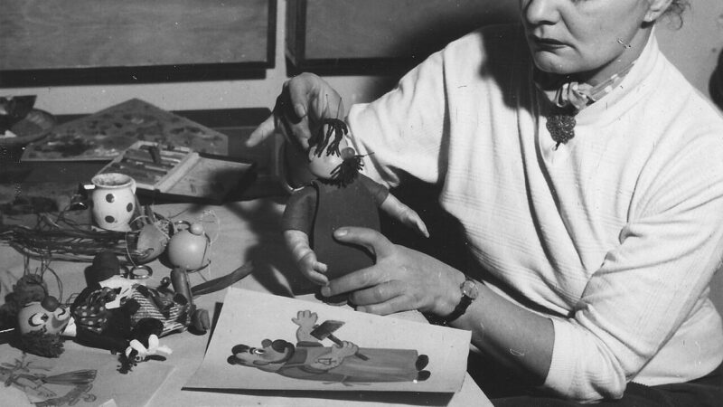 A clay animation production in a studio