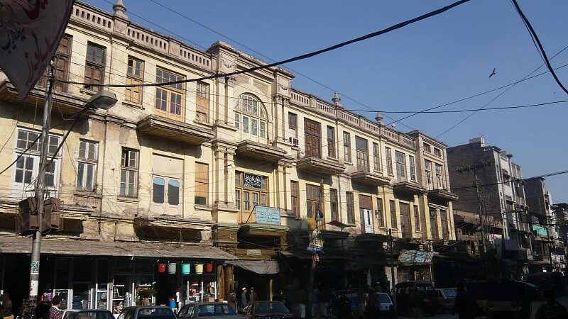Street in the old city of Peshawar Pakistan