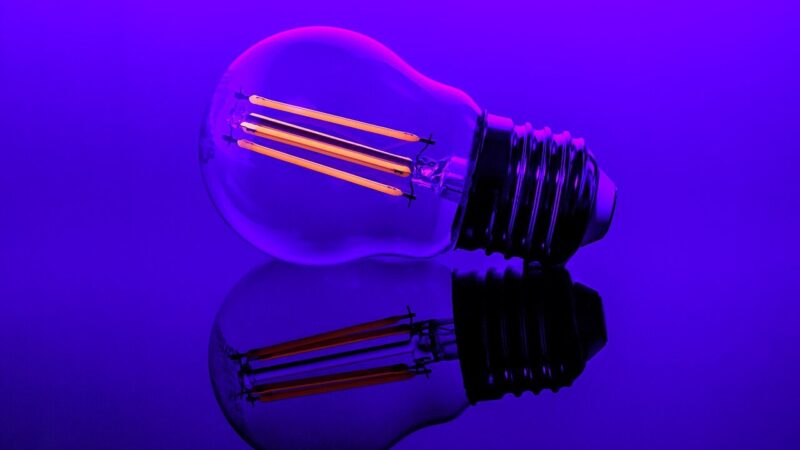 Ultraviolet light used in a laboratory