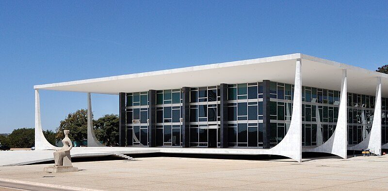 Brazilian flag flying in Brasilia